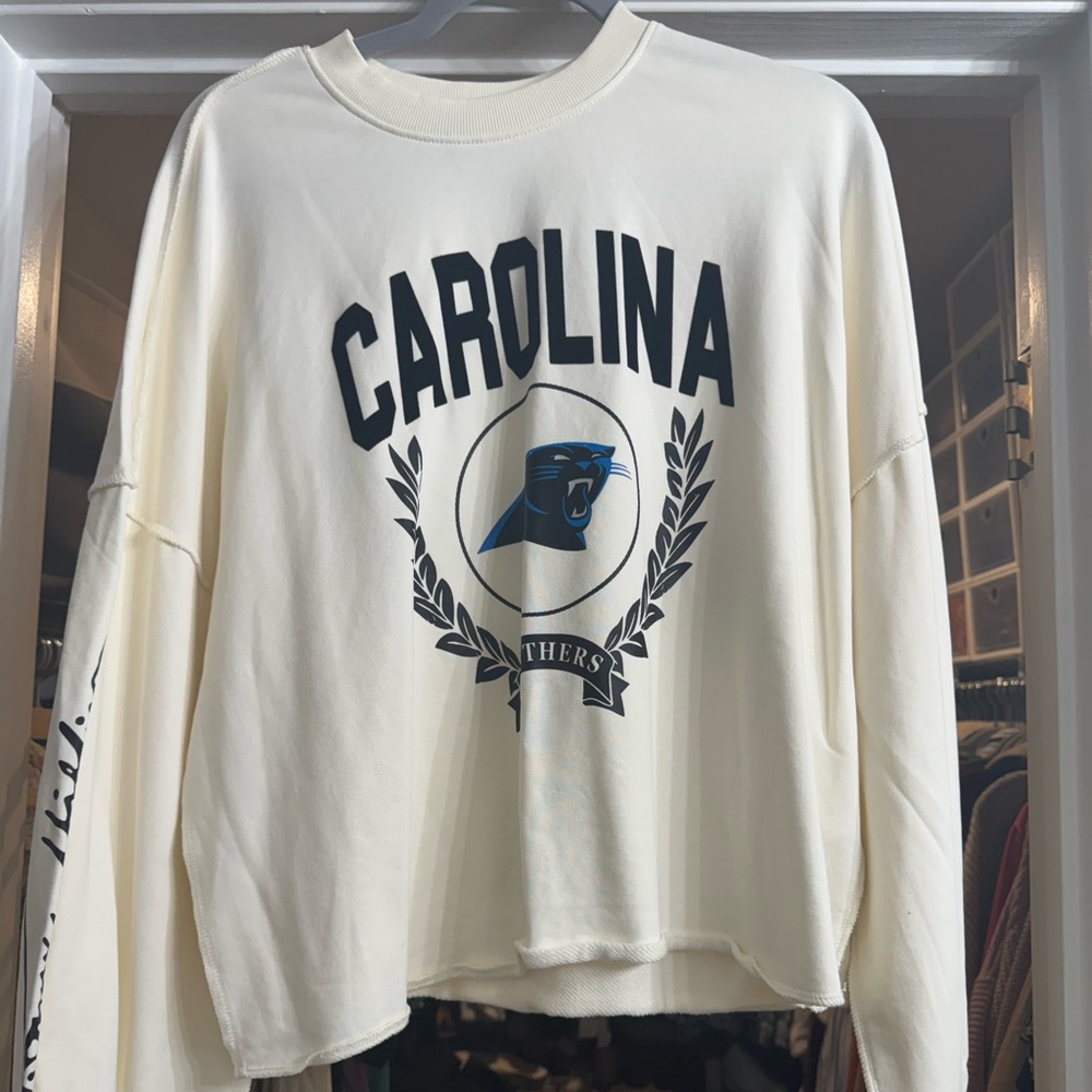 Tommy Hilfiger Carolina Panthers Off-White Knit Top